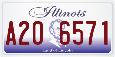 IL license plate A206571