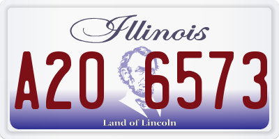 IL license plate A206573