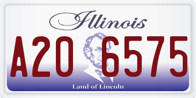 IL license plate A206575