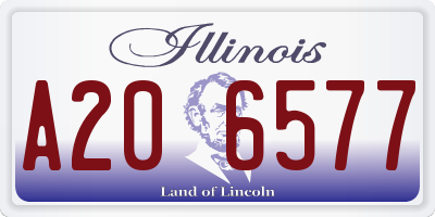 IL license plate A206577
