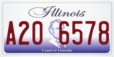 IL license plate A206578
