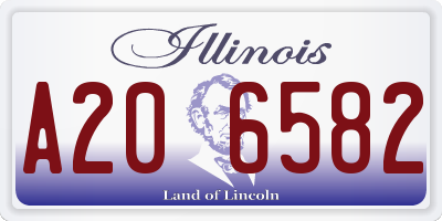 IL license plate A206582