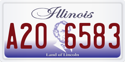 IL license plate A206583