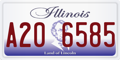 IL license plate A206585