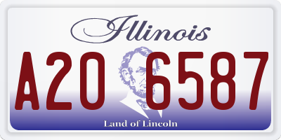 IL license plate A206587
