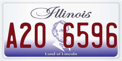 IL license plate A206596