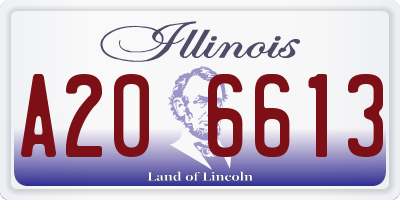 IL license plate A206613