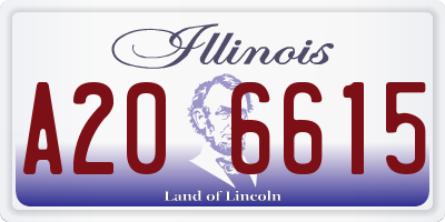 IL license plate A206615