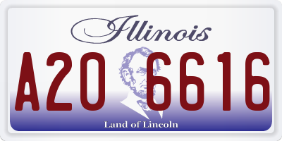 IL license plate A206616