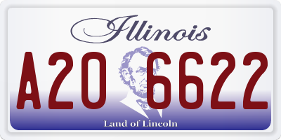 IL license plate A206622