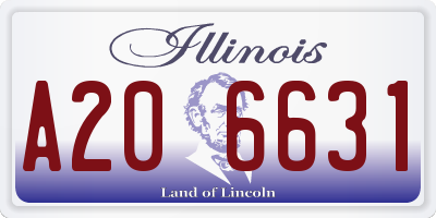 IL license plate A206631