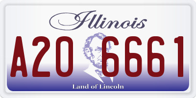 IL license plate A206661