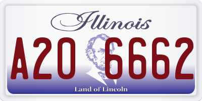 IL license plate A206662