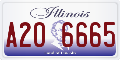 IL license plate A206665