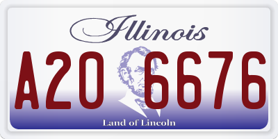 IL license plate A206676