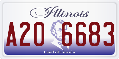 IL license plate A206683