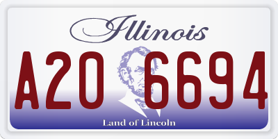 IL license plate A206694