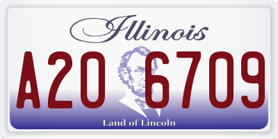 IL license plate A206709