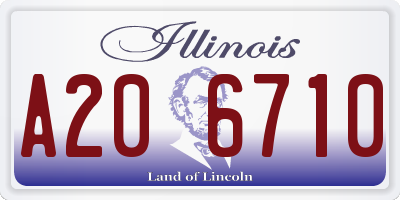 IL license plate A206710