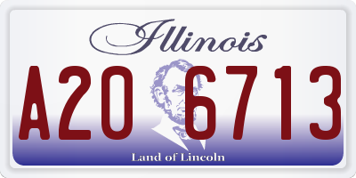 IL license plate A206713