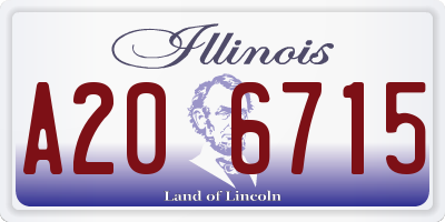 IL license plate A206715