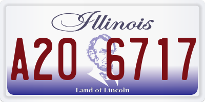 IL license plate A206717