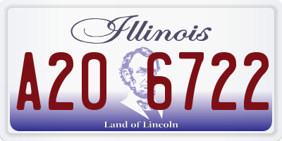IL license plate A206722