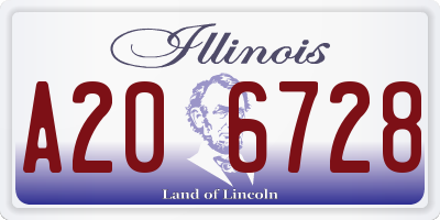 IL license plate A206728