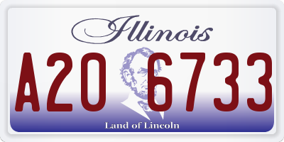 IL license plate A206733