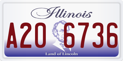 IL license plate A206736