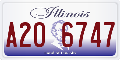 IL license plate A206747