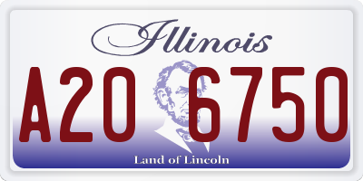 IL license plate A206750