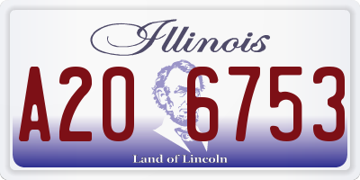 IL license plate A206753