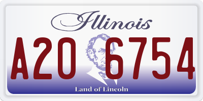 IL license plate A206754
