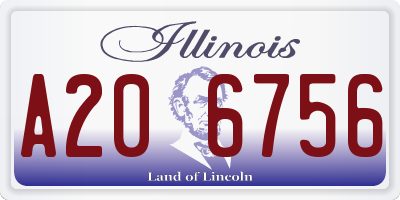 IL license plate A206756