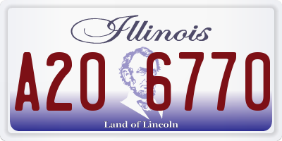 IL license plate A206770