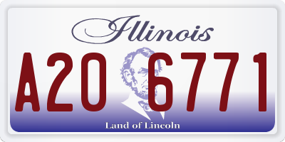 IL license plate A206771