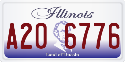 IL license plate A206776