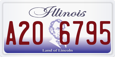 IL license plate A206795