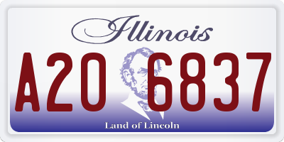 IL license plate A206837