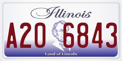 IL license plate A206843