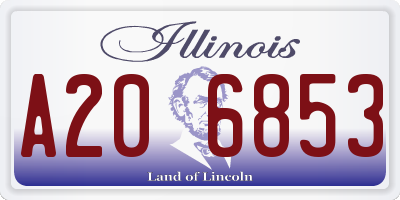 IL license plate A206853