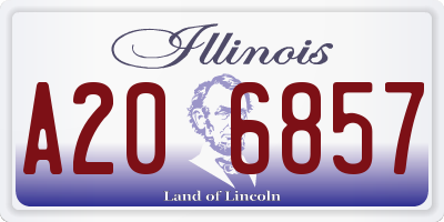 IL license plate A206857