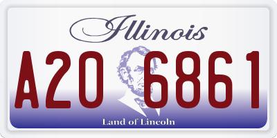 IL license plate A206861