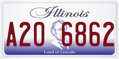 IL license plate A206862
