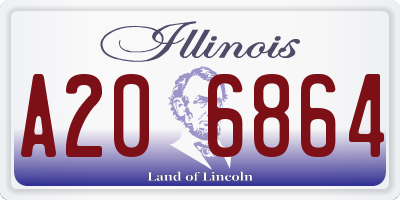 IL license plate A206864