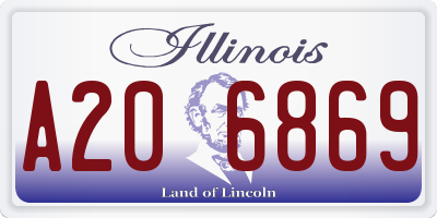 IL license plate A206869