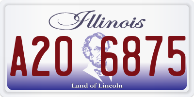 IL license plate A206875