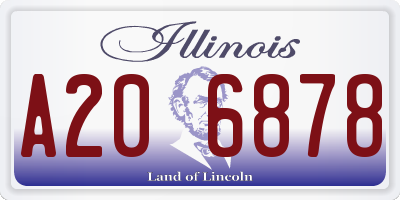 IL license plate A206878