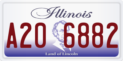 IL license plate A206882